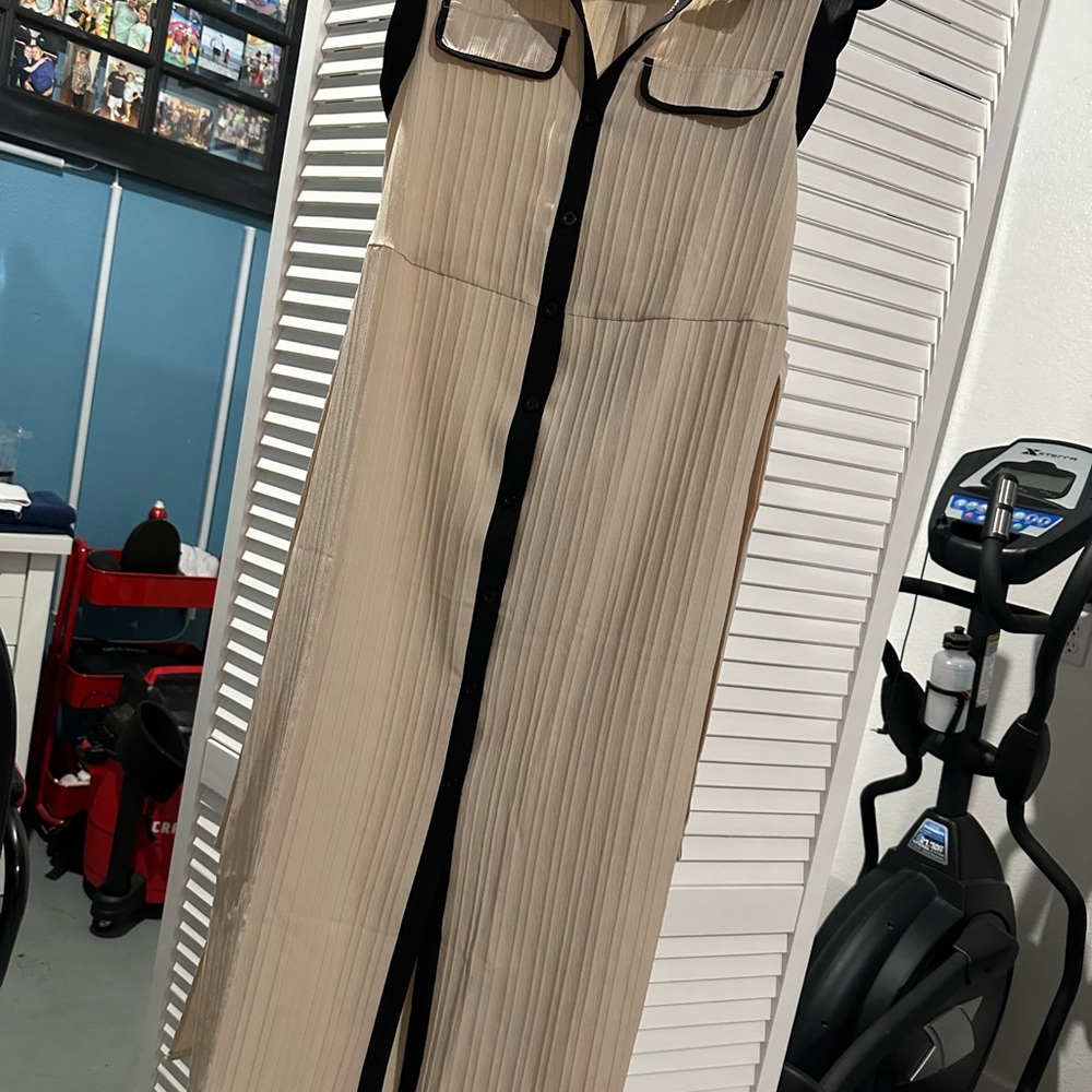 SHEIN Black and Cream Maxi Dress